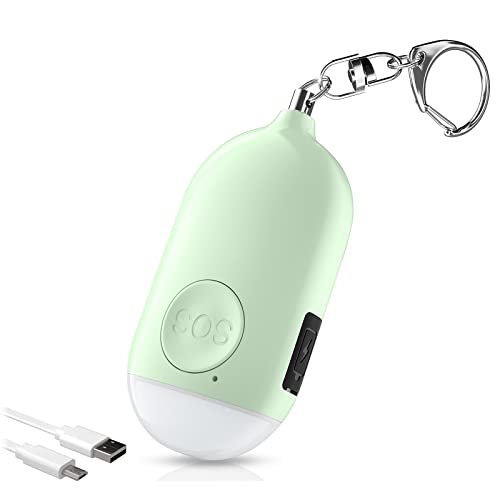 Safe Sound Personal Alarm, 130dB Security Self Defense Alarm Keychain Emergency LED Flashlight with USB Rechargeable, Security Personal Protection Devices for Women Kids Elderly