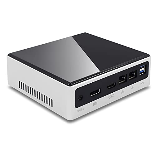Mini PC Windows 10 Pro, HYSTOU Mini Desktop Computer Core i5-8259U Micro Tower PC 64GB DDR4 512GB SSD, HDMI2.0, DP, 4K UHD, WiFi2.4G + 5.0G, 2 X RJ45 LAN, SATA 3.0 for 2.5 Inch HDD/SSD