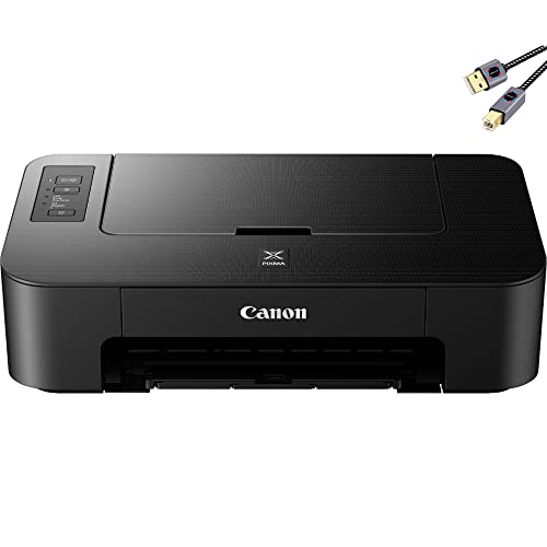 Canon PIXMA 202 Series Color Inkjet Printer I Photo Printing I 60 Sheets Paper Tray I Up to 7.7 ipm Print Speed I Up to 4800 x 1200 dpi Print Resolution I Hi-Speed USB I Black + Printer Cable