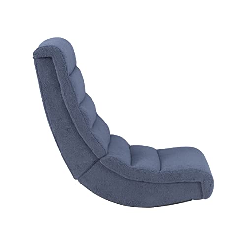 Linon Blue Sherpa Lars Gaming Rocking Chair, 8.25" Seat Height