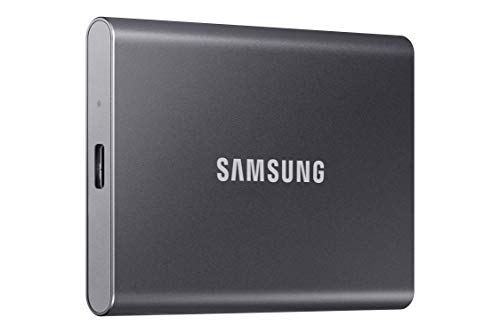 SAMSUNG SSD T7 Portable External Solid State Drive 1TB, Up to 1050MB/s, USB 3.2 Gen 2, Reliable Storage for Gaming, Students, Professionals, MU-PC1T0T/AM, Gray