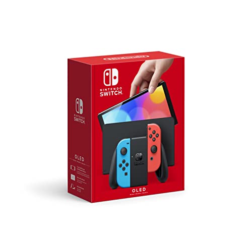 Nintendo Switch – OLED Model w/ Neon Red & Neon Blue Joy-Con