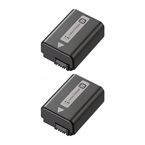 Sony NP-FW50 Lithium-Ion 1020mAh Rechargeable Battery (2-Pack) Bundle (2 Items)