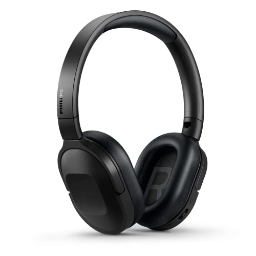 Philips H6506 On-Ear Wireless Headphones with Active Noise Canceling (ANC) and Multipoint Bluetooth Connection, TAH6506BK