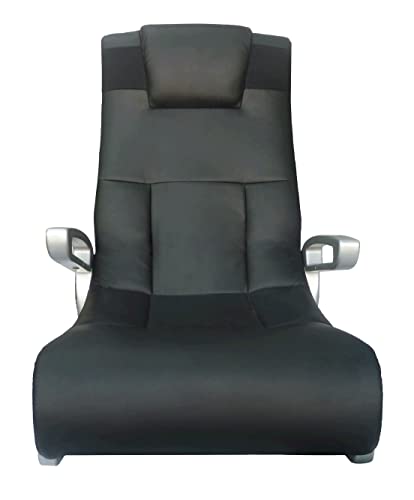 X Rocker, 5143601, II SE 2.1 Black Leather Floor Video Gaming Chair, 27.8 x 18.5 x 17.5, Black