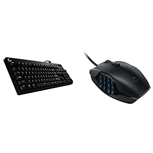 Logitech G610 Orion Red Backlit Mechanical Gaming Keyboard & G600 MMO Gaming Mouse, RGB Backlit, 20 Programmable Buttons