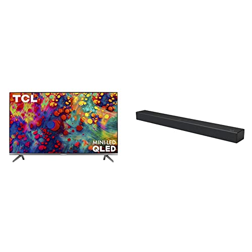 TCL 75-inch 6-Series 4K UHD Dolby Vision HDR QLED Roku Smart TV - 75R635, 2021 Model with TCL Alto R1 Roku TV Wireless 2.0 Channel Sound Bar