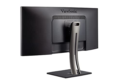 ViewSonic VP3481a 34-Inch WQHD+ Curved Ultrawide USB C Monitor with FreeSync, 100Hz, ColorPro 100% sRGB Rec 709, 14-bit 3D LUT, Eye Care, 90W USB C, HDMI, DisplayPort for Home and Office