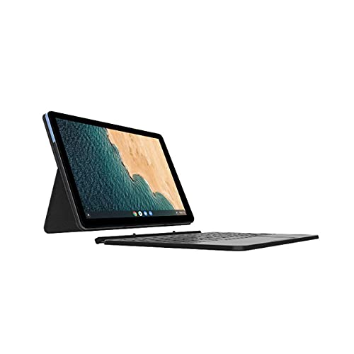 Lenovo Duet 2-in-1 Chromebook, 10.1" FHD (1920 x 1200) Touchscreen, Laptop or Tablet Mode, USI Pen Included, 4GB RAM, 128GB Storage, Integrated Graphics, Chrome OS, ZA6F0075US, Ice Blue + Iron Grey