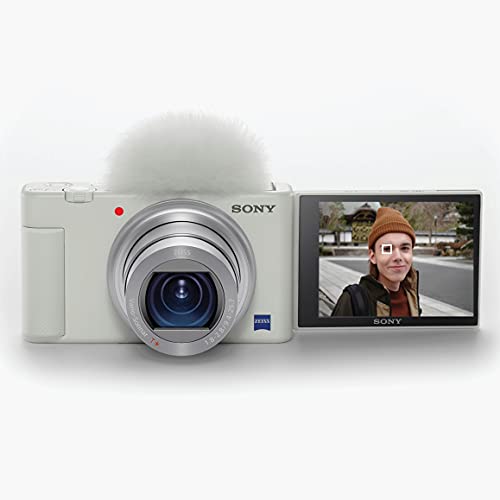 Sony ZV-1 Digital Camera for Content Creators, Vlogging and YouTube with Flip Screen, Built-in Microphone, 4K HDR Video, Touchscreen Display, Live Video Streaming, Webcam, Compact