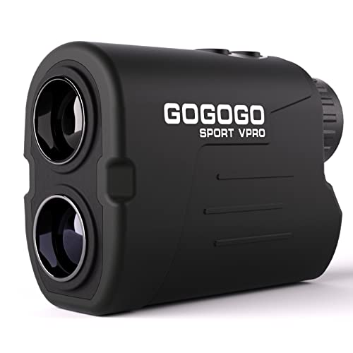 Gogogo Sport Vpro Laser Golf/Hunting Rangefinder, 6X Magnification Clear View 650/900 Yards Laser Range Finder, Accurate, Slope Function, Pin-Seeker & Flag-Lock & Vibration, Easy-to-Use Range Finder