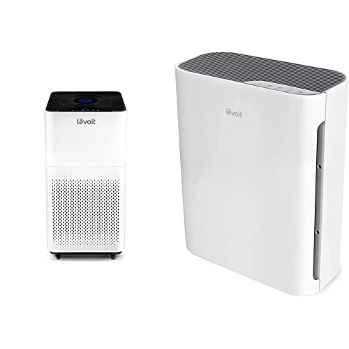 LEVOIT Air Purifier for Home Large Room with True HEPA Filter, White & Air Purifiers for Home Large Room, H13 True HEPA Filter Cleaner with Washable Filter for Allergies, Smoke, Vital 100, White