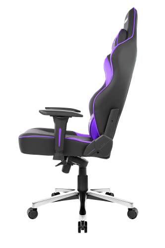 AKRacing Masters Series Max Gaming Chair with Wide Flat Seat, 400 Lbs Weight Limit, Rocker and Seat Height Adjustment Mechanisms - Black/Indigo