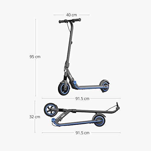 Segway Ninebot eKickScooter ZING E10 Electric Kick Scooter for Kids and Teens, Lightweight and Foldable, New Cruise Mode, Dark Grey