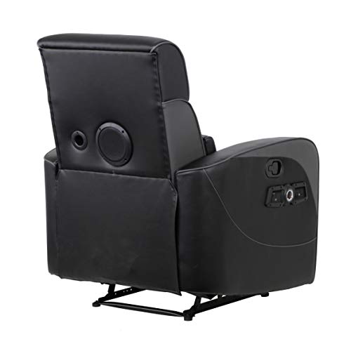 X Rocker Gamma 2.1 Bluetooth Gaming Recliner Chair, 34.84" x 30.31" x 39.37", Black