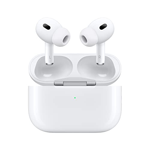 Apple AirPods Pro (2nd Generation) Wireless Earbuds with MagSafe Charging Case. Active Noise Cancelling, Personalized Spatial Audio, Customizable Fit, Bluetooth Headphones for iPhone