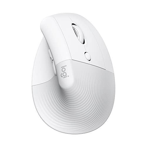 Logitech Lift Vertical Ergonomic Mouse, Wireless, Bluetooth or Logi Bolt USB Receiver, 4 Buttons & MX Master 3S - Wireless Performance Mouse with Ultra-Fast Scrolling, Ergo, 8K DPI - Pale Grey
