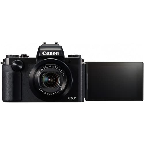 Canon PowerShot G5 X Digital Camera (0510C001), 64GB Card, Card Reader, Deluxe Soft Bag, Flex Tripod, Hand Strap, Memory Wallet, Cleaning Kit (International Model)