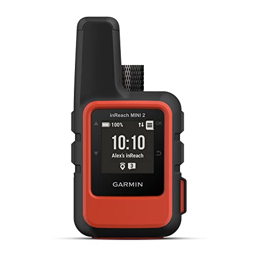 Garmin inReach Mini 2, Lightweight and Compact Satellite Communicator, Hiking Handheld, Orange