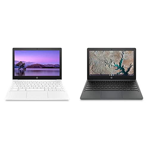 HP Chromebook 11-inch Laptop -MT8183 - 4 GB RAM - 32 GB eMMC Storage - 11.6-inch HD Display,Snow White & Chromebook 11-inch Laptop -MT8183 - 4 GB RAM - 32 GB eMMC Storage - 11.6-inch HD Display