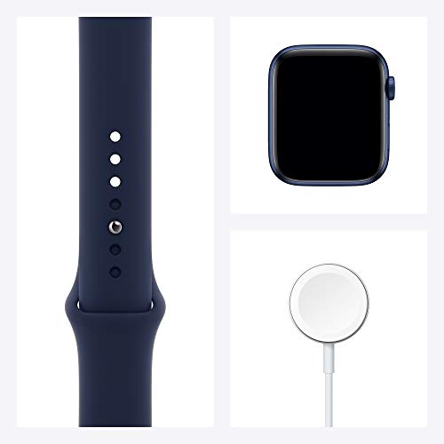 Apple Watch Series 6 (GPS + Cellular, 44mm) - Blue Aluminum Case with Deep Navy Sport Band