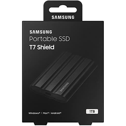 Samsung MU-PE2T0S/AM T7 Shield Portable Solid State Drive 2TB 2022 Black Bundle with 1 YR CPS Enhanced Protection Pack