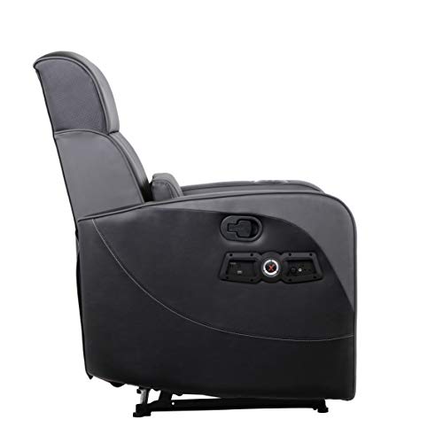 X Rocker Gamma 2.1 Bluetooth Gaming Recliner Chair, 34.84" x 30.31" x 39.37", Black