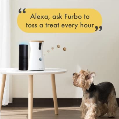 Furbo Dog Camera: Treat Tossing, Full HD Wifi Pet Camera and 2-Way Audio, Designed for Dogs, Compatible with Alexa (As Seen On Ellen)