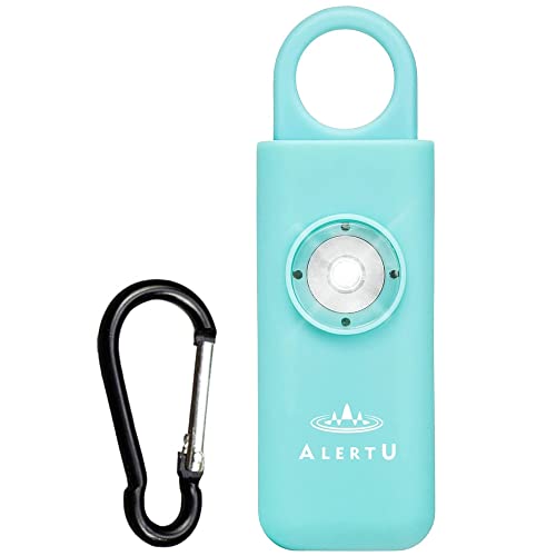 Personal Safety Alarm Keychain for Women - Loud 125 dB Siren, Strobe SOS LED Light - Pocket Size - Air Travel Friendly (Blue)