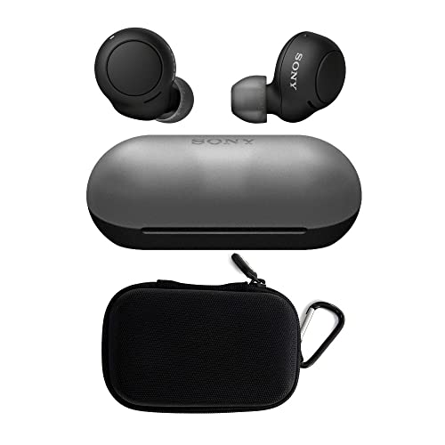 Sony WF-C500 Truly Wireless in-Ear Bluetooth Earbud Headphones (Black) with Knox Gear Earbud Case Bundle (2 Items)