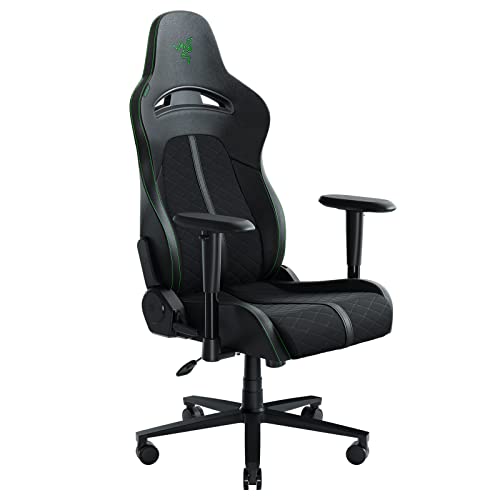 Razer Enki X PC Gaming Chair, Standard, Black/Green & Lumbar Cushion, Black