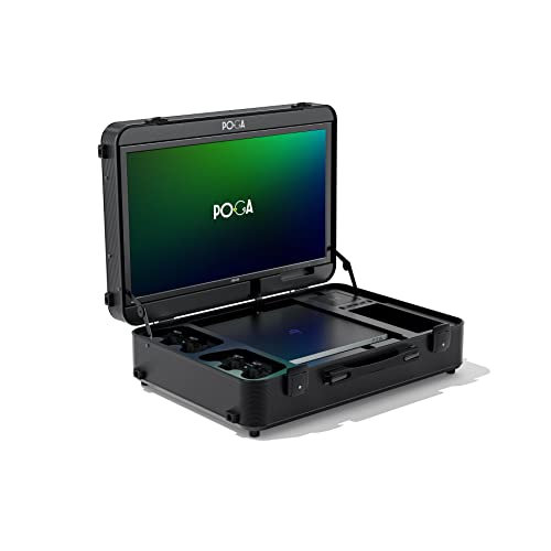 POGA PRO Premium Portable Console Travel Case incl. Trolley and 21,5'' ASUS Gaming Monitor for PS4 Slim - Black