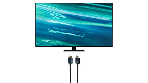 Samsung QN50Q80AA 50" Class Ultra High Definition QLED 4K Smart TV with an Austere V Series 4K HDMI Cable 2.5m (2021)