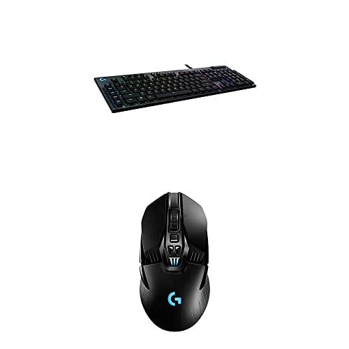 Logitech G815 RGB Mechanical Gaming Keyboard & G903 Lightspeed Wireless Gaming Mouse W/Hero 25K Sensor, PowerPlay Compatible, 140+ Hour with Rechargeable Battery and Lightsync RGB, Ambidextrous