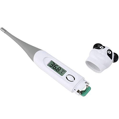 Digital Thermometer, Accurate Oral Underarm Rectal Temperature Thermometer, Flexible Tip & Waterproof（White）