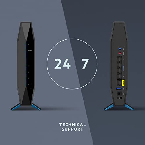 Linksys WiFi 6 Router, Dual-Band, 10,000 Sq. ft Coverage, Smart Router for Large Home, 100+ Devices, Speeds up to (AX3200) 3.2Gbps - E8454-AMZ - 4PK