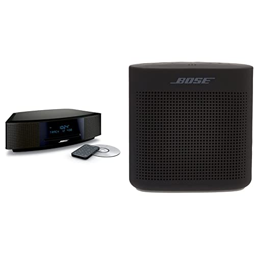Bose Wave Music System IV - Espresso Black & SoundLink Color II: Portable Bluetooth, Wireless Speaker with Microphone- Soft Black