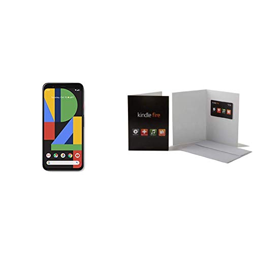 Google Pixel 4 - Just Black - 64GB - Unlocked with Amazon.com $200 Gift Card in a Greeting Card