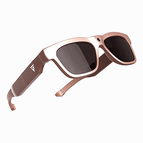 GoVision Royale Ultra High Definition Video Camera Sunglasses |8MP Camcorder | Wide Angle View, Unisex Design, Stylish and Lightweight Frame Rose Gold