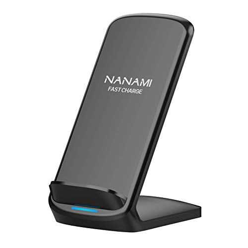 NANAMI Upgraded Fast Wireless Charger,Qi-Certified Wireless Charging Stand Compatible Samsung Galaxy S22 S21 S20 S10 S9 S8/Note 20 Ultra/10/9 & Qi Phone Charger for iPhone 13/12/SE 2020/11/XR/XS/X/8