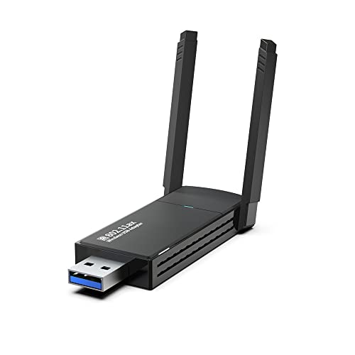 eppfun WF06 WiFi 6 USB 3.0 Adapter for Desktop PC, 802.11ax, 1800Mbps 2.4GHz/5GHz Dual Band WiFi Stick Dongle, Supports Win11/10/8.1/8/7/XP, Mac OS, Plug and Play (WF-06)