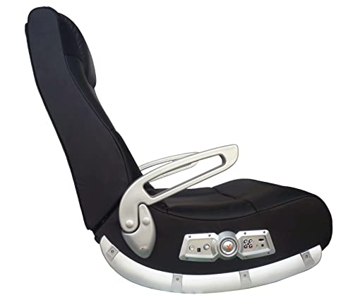 X Rocker, 5143601, II SE 2.1 Black Leather Floor Video Gaming Chair, 27.8 x 18.5 x 17.5, Black