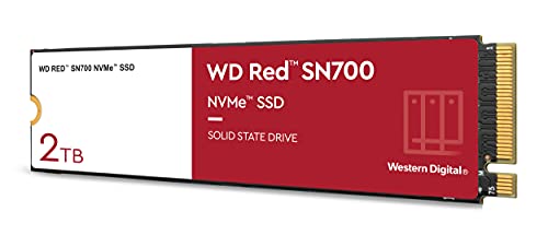 Western Digital 2TB WD Red SN700 NVMe Internal Solid State Drive SSD for NAS Devices - Gen3 PCIe, M.2 2280, Up to 3,400 MB/s - WDS200T1R0C