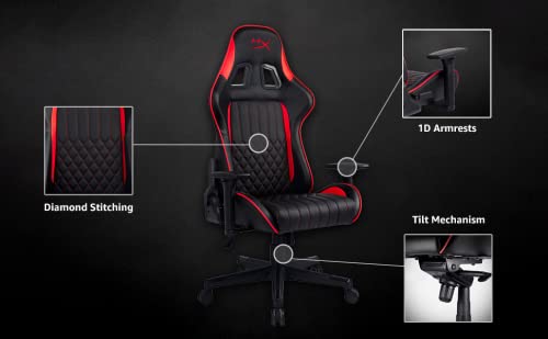 HyperX Blast Core Gaming Chair - Ergonomic Leather Gaming Chair - Kids Chair Gaming - Red Black Gaming Chair - PC Racing Video Game Chair for Kids Adults - Computer Office PC Gamer Chair - Core Chair