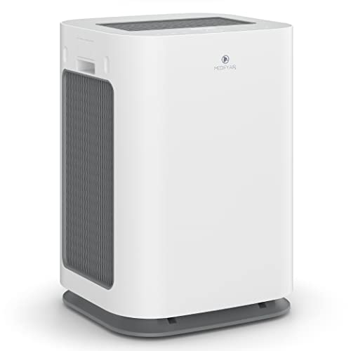 Medify MA-125 Air Purifier with True HEPA H14 Filter | 2,051 sq ft Coverage | for Allergens, Wildfire Smoke, Dust, Odors, Pollen, Pet Dander | Quiet 99.99% Removal to 0.1 Microns | White, 1-Pack