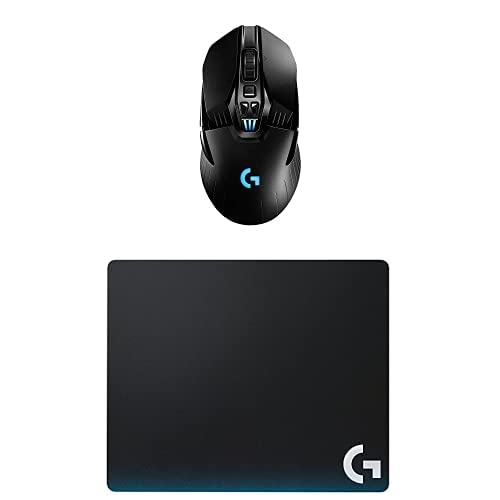 Logitech G G903 11-Button Wireless Gaming Mouse, Bluetooth Black & Logitech G Gaming Mouse Pad, Black