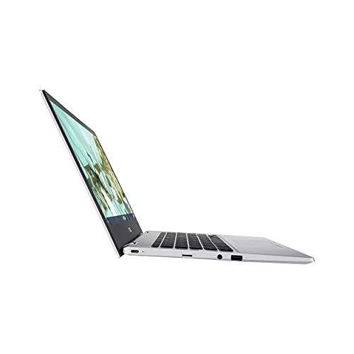 ASUS Chromebook CX1, 14" Full HD NanoEdge Display, Intel Celeron N3350 Processor, 64GB eMMC, 4GB RAM, Chrome OS, Transparent Silver, CX1400CNA-AS44FV