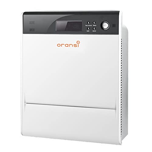 ORANSI Air Purifiers for Bedroom, Home Large Room, Office - 600 Sq Ft Coverage Carbon HEPA FIlter Removes 99%+ Allergies, Ragweed, Pet Dander, Mold, Pollen, Dust, Virus, Odor, 10-Yr Warranty | Max