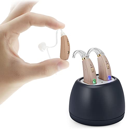 Maihear Rechargeable Hearing Aids for Adults Seniors, Sound Amplifiers Device Hearing Assist, Noise Cancelling 4 Working Programs 1 Pair, Gifts for Father and Mother
