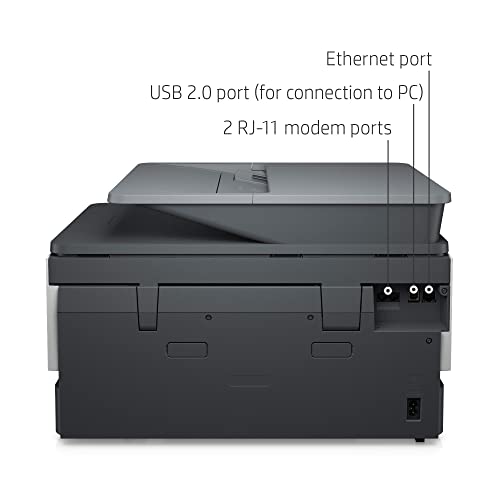 HP OfficeJet Pro 9018e Wireless All-in-One Inkjet Color Printer, Auto 2-Sided, Print & Copy & Scan & Fax, 22ppm, 4800 x 1200dpi, 35-Sheet ADF, 2.7" Color Touchscreen Display, Lanbertent Printer Cable